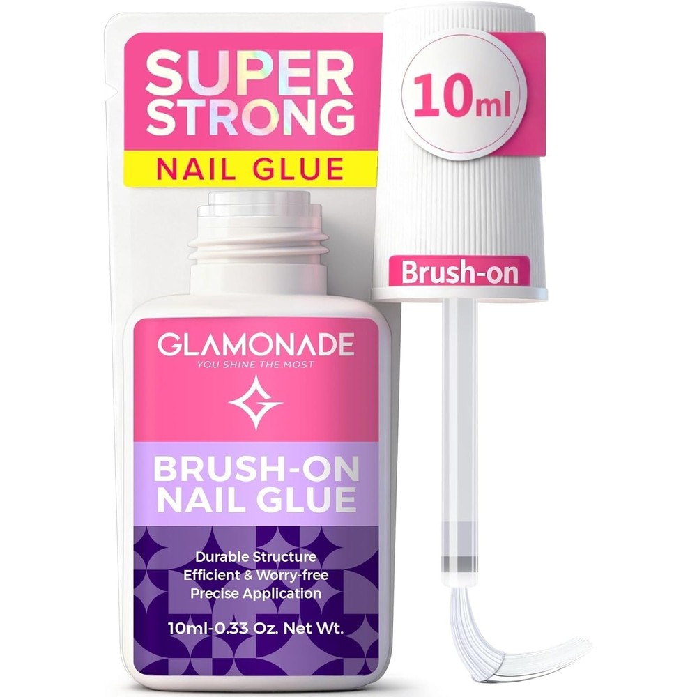 Glamonade Super Strong Nail Glue 10ml bottle front view