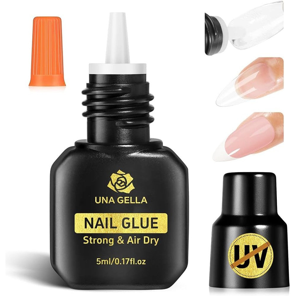 Una Gella Quick Drying Super Nail Glue 5ml front view