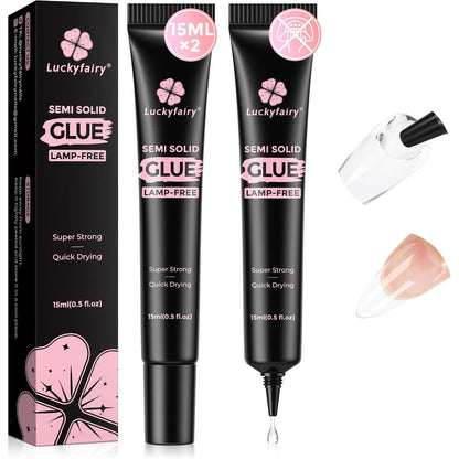 Luckyfairy super strong nail glue for press on nails front view