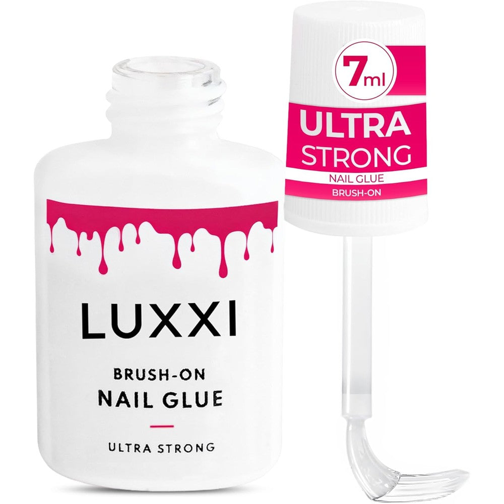 Luxxi Super Strong Brush On Nail Glue front view packaging
