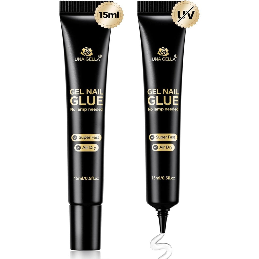 Una Gella Strong Nail Glue Gel 15ml two piece set front view