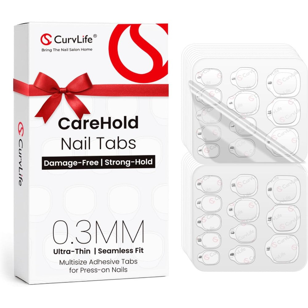 Curvlife CareHold Strong Hold Nail Adhesive Tabs packaging front view
