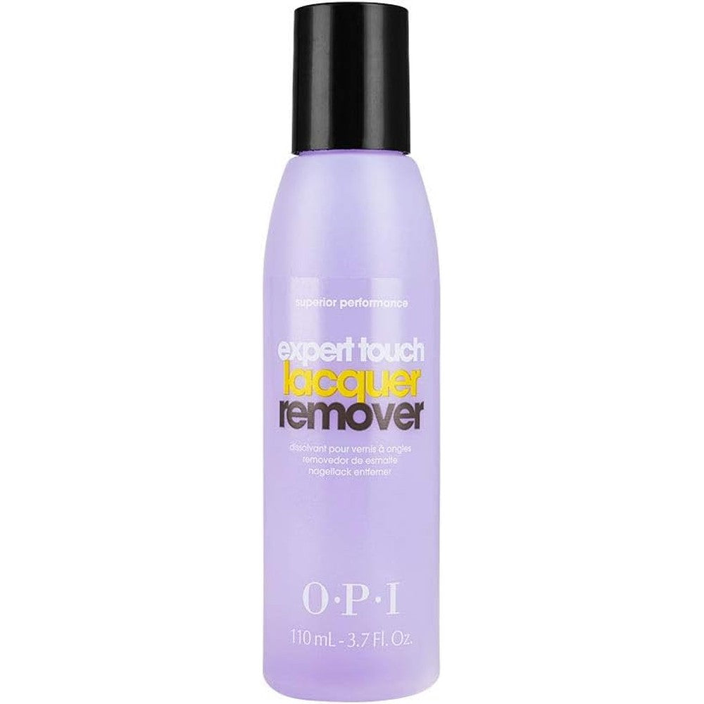 OPI Expert Touch Lacquer Remover front bottle view for quick nail polish removal.