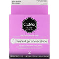 Cutex Care Swipe And Go Non Acetone Nail Polish Remover Pads front view packaging