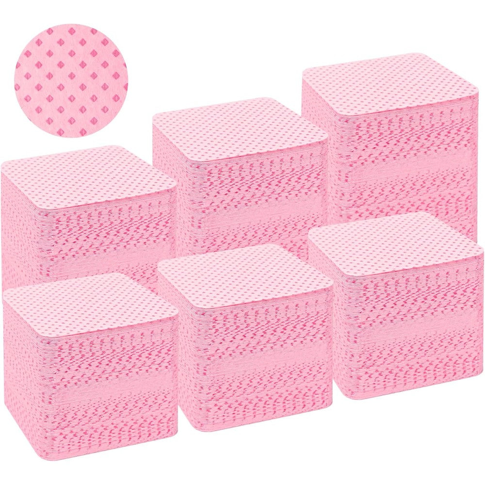 Seonggong Lint Free Nail Wipes front view package of pink cosmetic pads