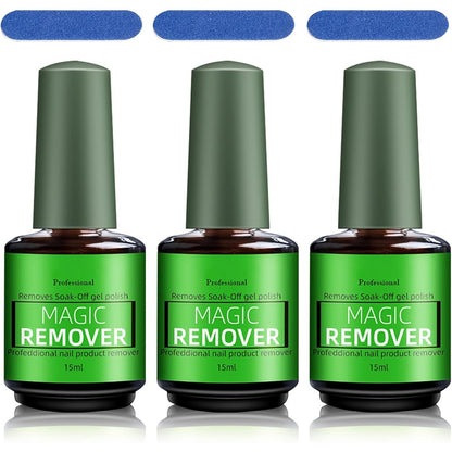NAILWIND Magic Remover Gel Polish three piece set front view showing bottle design.
