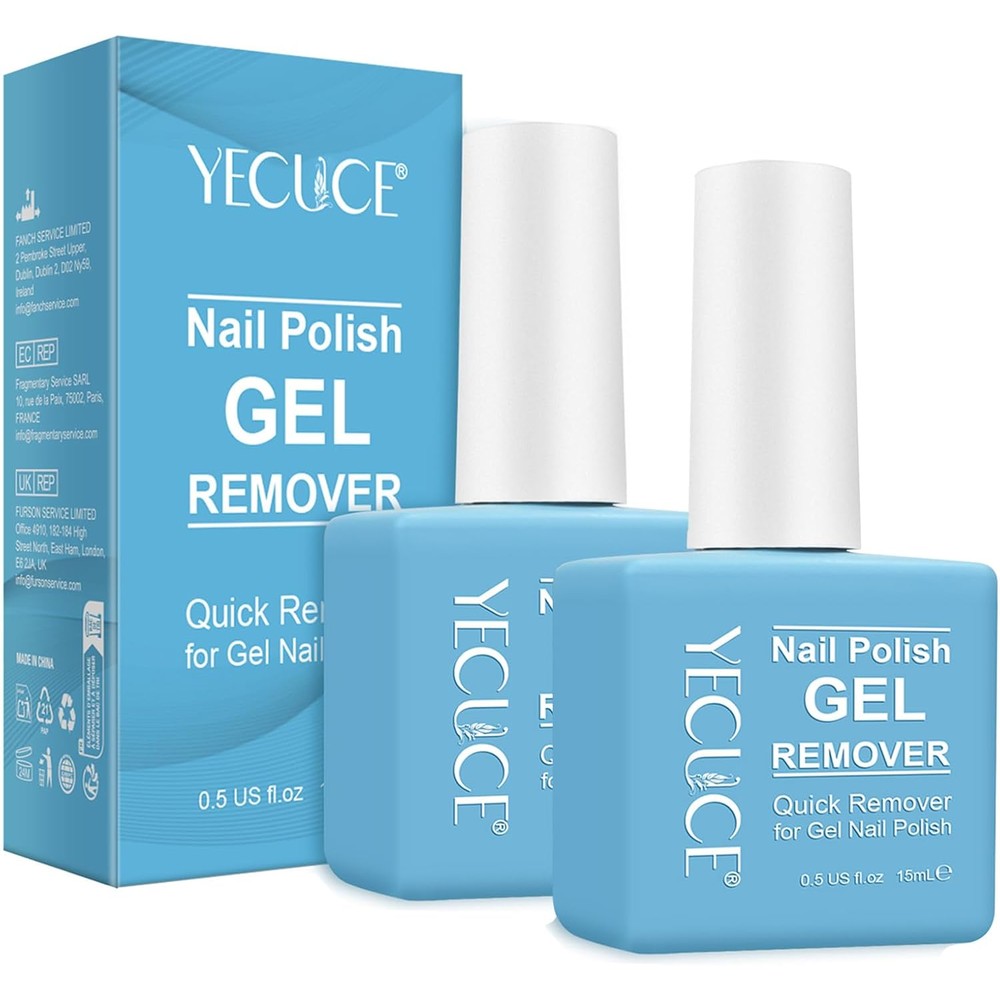NIFEISHI Gel Nail Polish Remover two piece pack front view showcasing the bottles