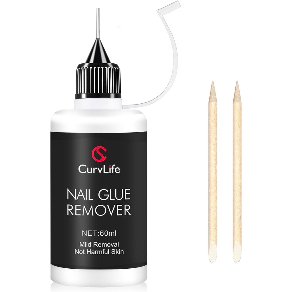 Curvlife Pinpoint Nail Glue Remover 60ml bottle front view