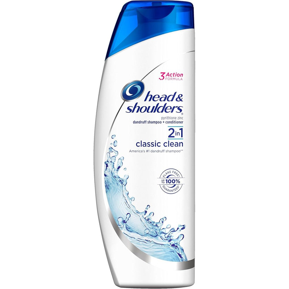 Head And Shoulders Classic Clean 2 In 1 Anti Dandruff Shampoo And Conditioner bottle front view