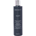 MONAT Black Two in One Shampoo and Conditioner front view bottle for premium men hair growth care