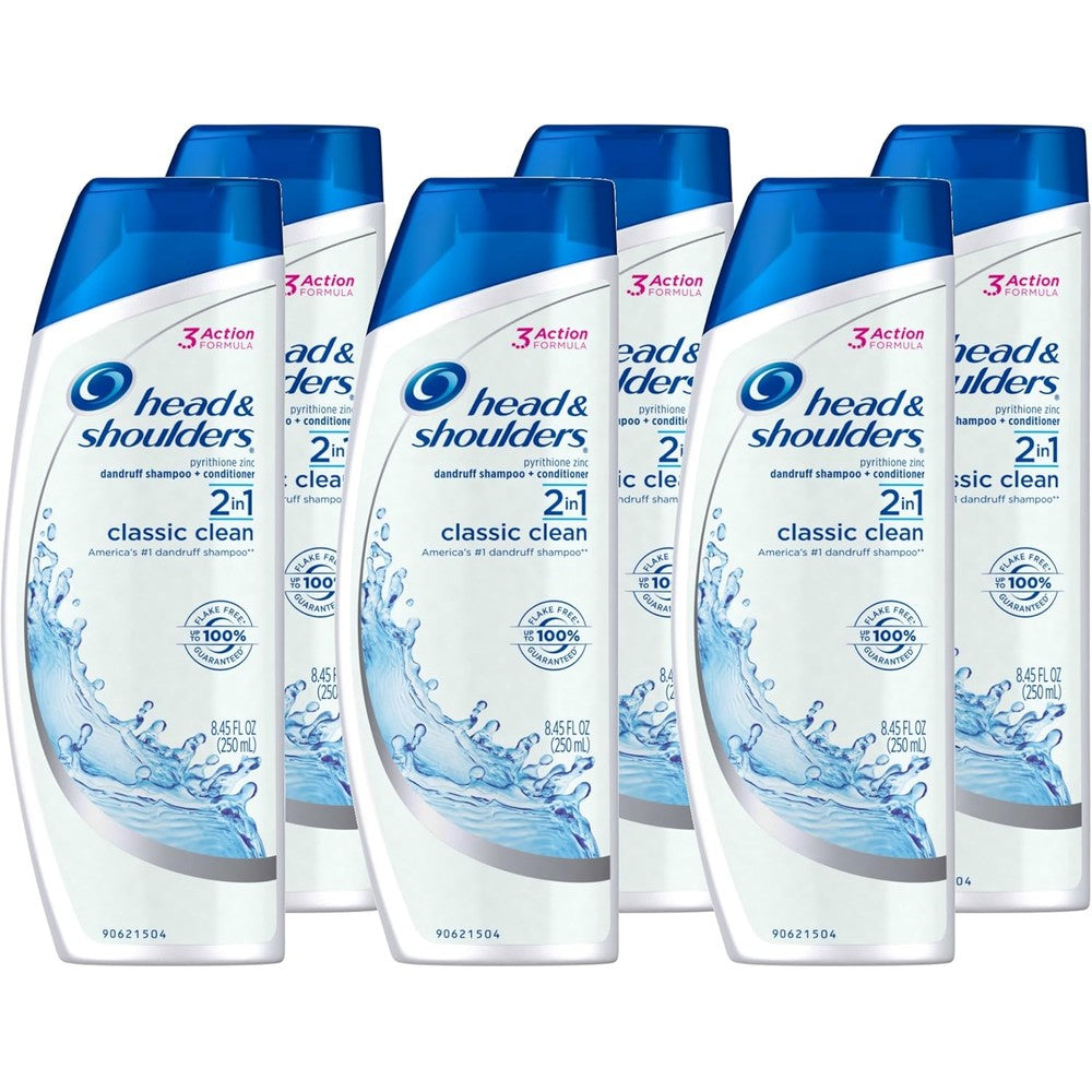 Head And Shoulders Classic Clean 2 In 1 Anti Dandruff Shampoo front view bottle