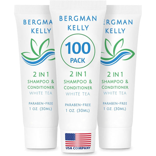 Bergman Kelly 2 in 1 shampoo and conditioner tubes front view