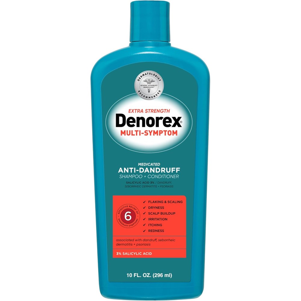 Denorex Extra Strength Anti Dandruff Shampoo and Conditioner front view