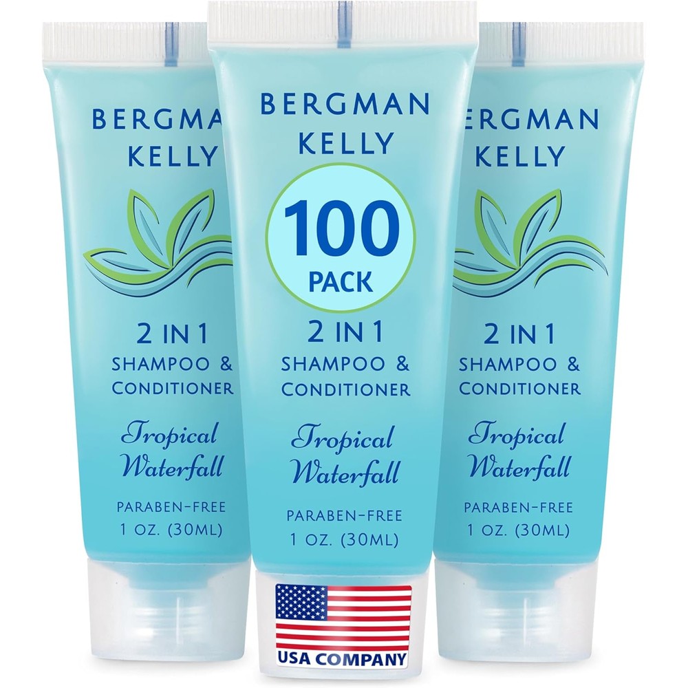 Bergman Kelly 2-in-1 shampoo and conditioner travel set front view