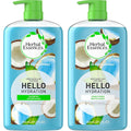 Herbal Essences Hello Hydration shampoo and conditioner bottles front view