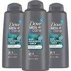 Dove Men Plus Care Eucalyptus and Birch 2-in-1 Shampoo and Conditioner 3-pack front view