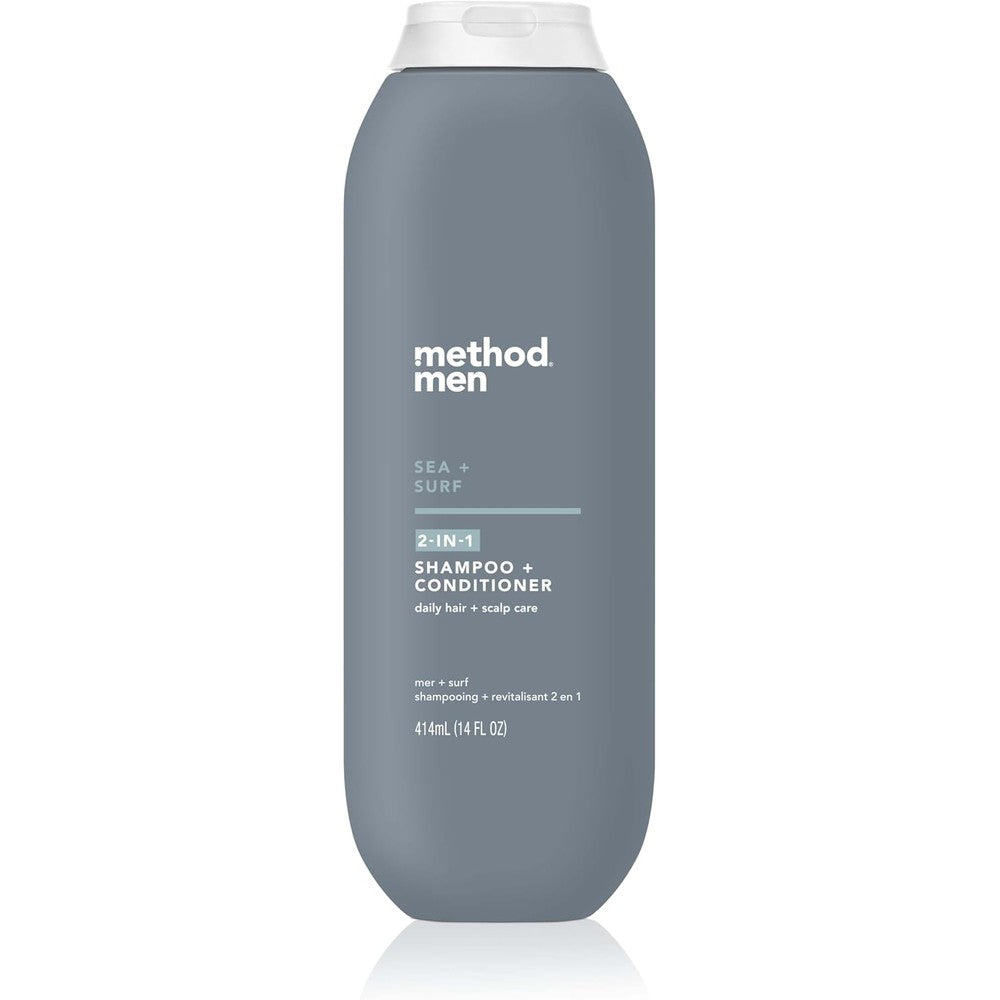 Method Men 2 in 1 Shampoo and Conditioner Sea and Surf bottle front view