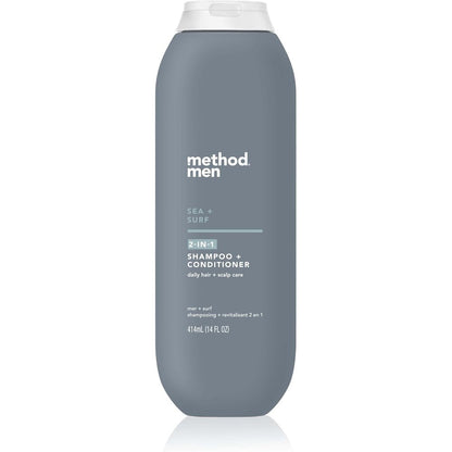 Method Men 2 in 1 Shampoo and Conditioner Sea and Surf bottle front view