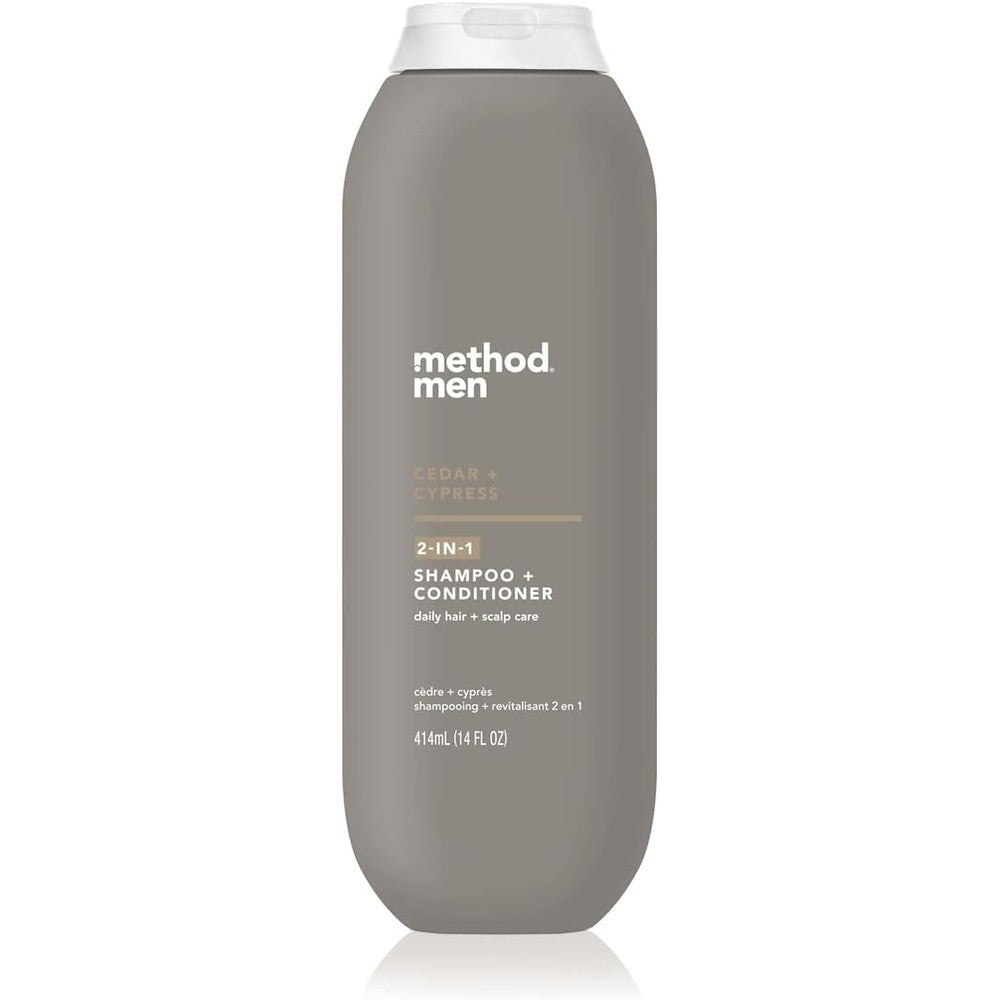 Method Men 2-in-1 Shampoo and Conditioner Cedar and Cypress front bottle view