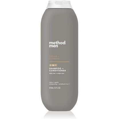 Method Men 2-in-1 Shampoo and Conditioner Cedar and Cypress front bottle view