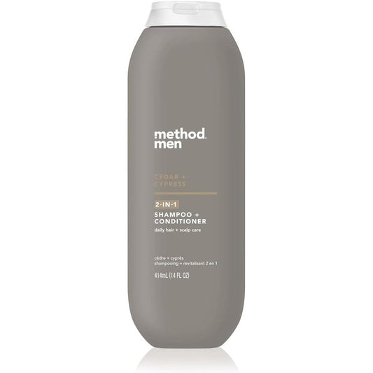 Method Men 2-in-1 Shampoo and Conditioner Cedar and Cypress front bottle view