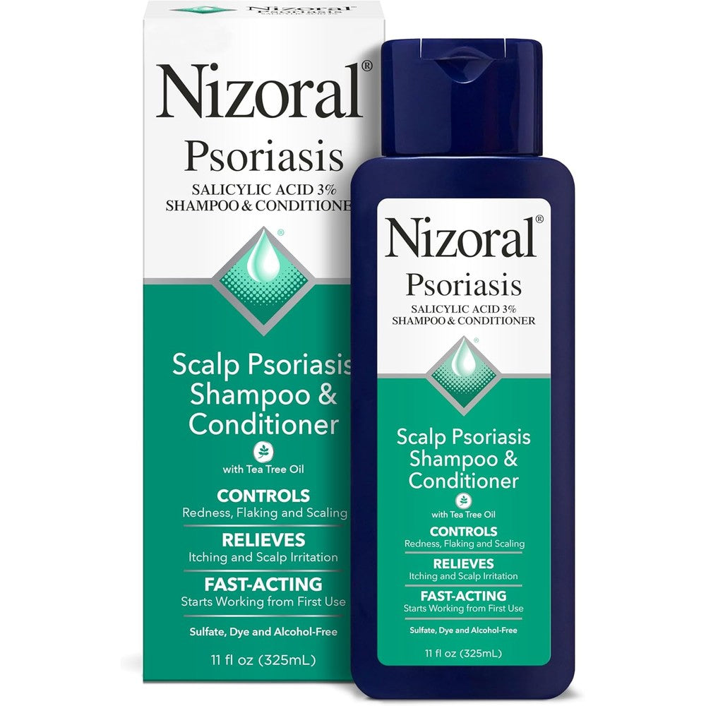 Nizoral Psoriasis Shampoo and Conditioner bottle front view