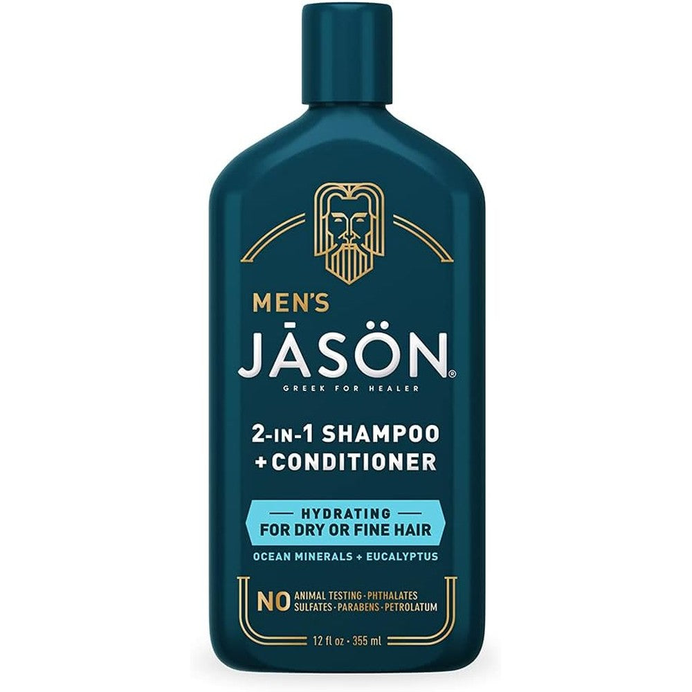 Jason Men's Hydrating 2 in 1 Shampoo and Conditioner front view