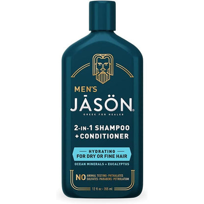 Jason Men's Hydrating 2 in 1 Shampoo and Conditioner front view