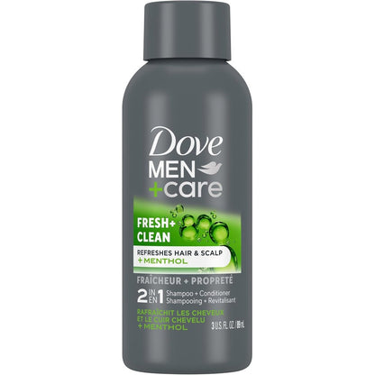 Dove Men Plus Care Fresh and Clean 2 in 1 Shampoo and Conditioner front view