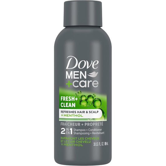 Dove Men Plus Care Fresh and Clean 2 in 1 Shampoo and Conditioner front view