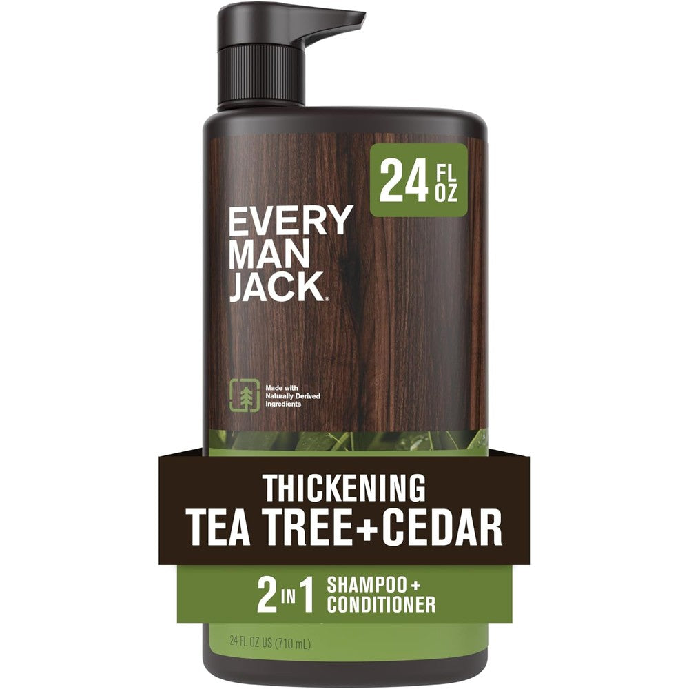 Every Man Jack 2 in 1 Thickening Shampoo and Conditioner front view