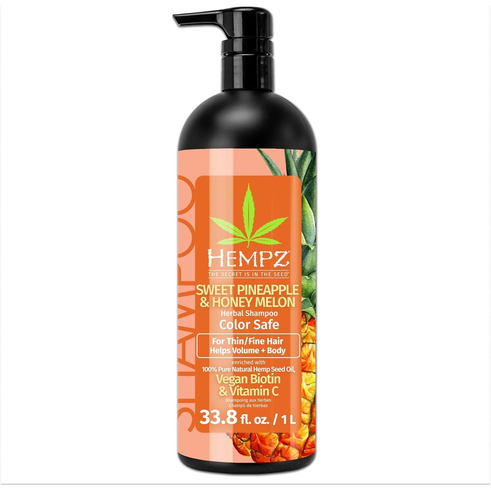 Hempz Sweet Pineapple and Honey Melon Shampoo front bottle view