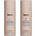 Hers Full Volume Shampoo and Conditioner set bottles front view