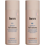 Hers Full Volume Shampoo and Conditioner set bottles front view