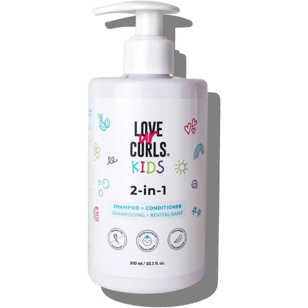 Love Ur Curls Kids 2-in-1 Shampoo and Conditioner bottle front view