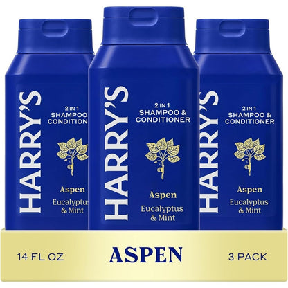 Harry's Men's 2-in-1 Shampoo and Conditioner 3 pack front view