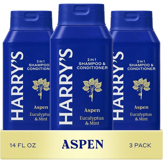 Harry's Men's 2-in-1 Shampoo and Conditioner 3 pack front view
