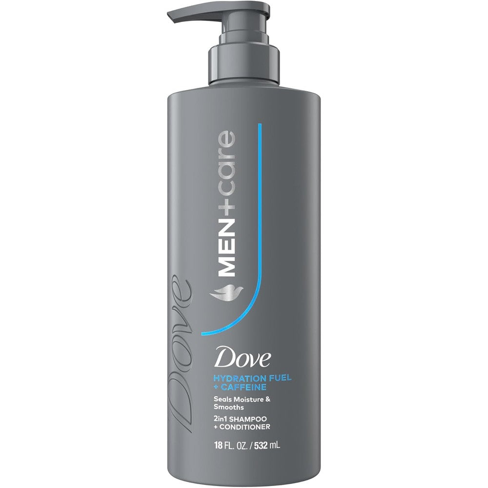 Dove Men Plus Care Hydration Fuel Shampoo front view bottle