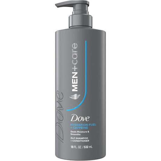 Dove Men Plus Care Hydration Fuel Shampoo front view bottle