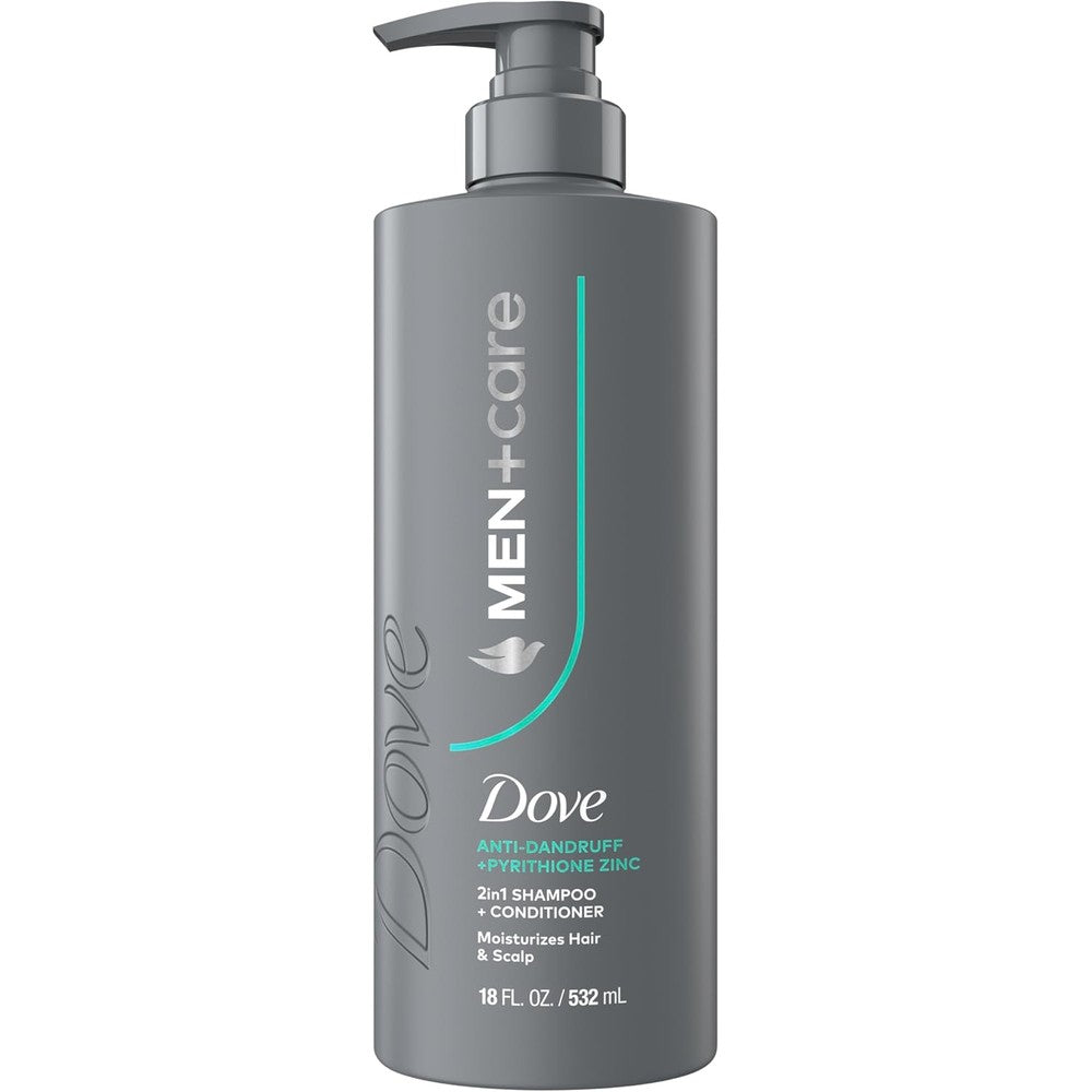 Dove Men Plus Care Dandruff Defense 2-in-1 Shampoo and Conditioner front view