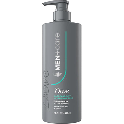 Dove Men Plus Care Dandruff Defense 2-in-1 Shampoo and Conditioner front view