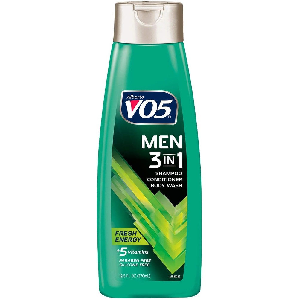 Alberto VO5 Mens 3-in-1 Shampoo Conditioner and Body Wash Fresh Energy bottle front view