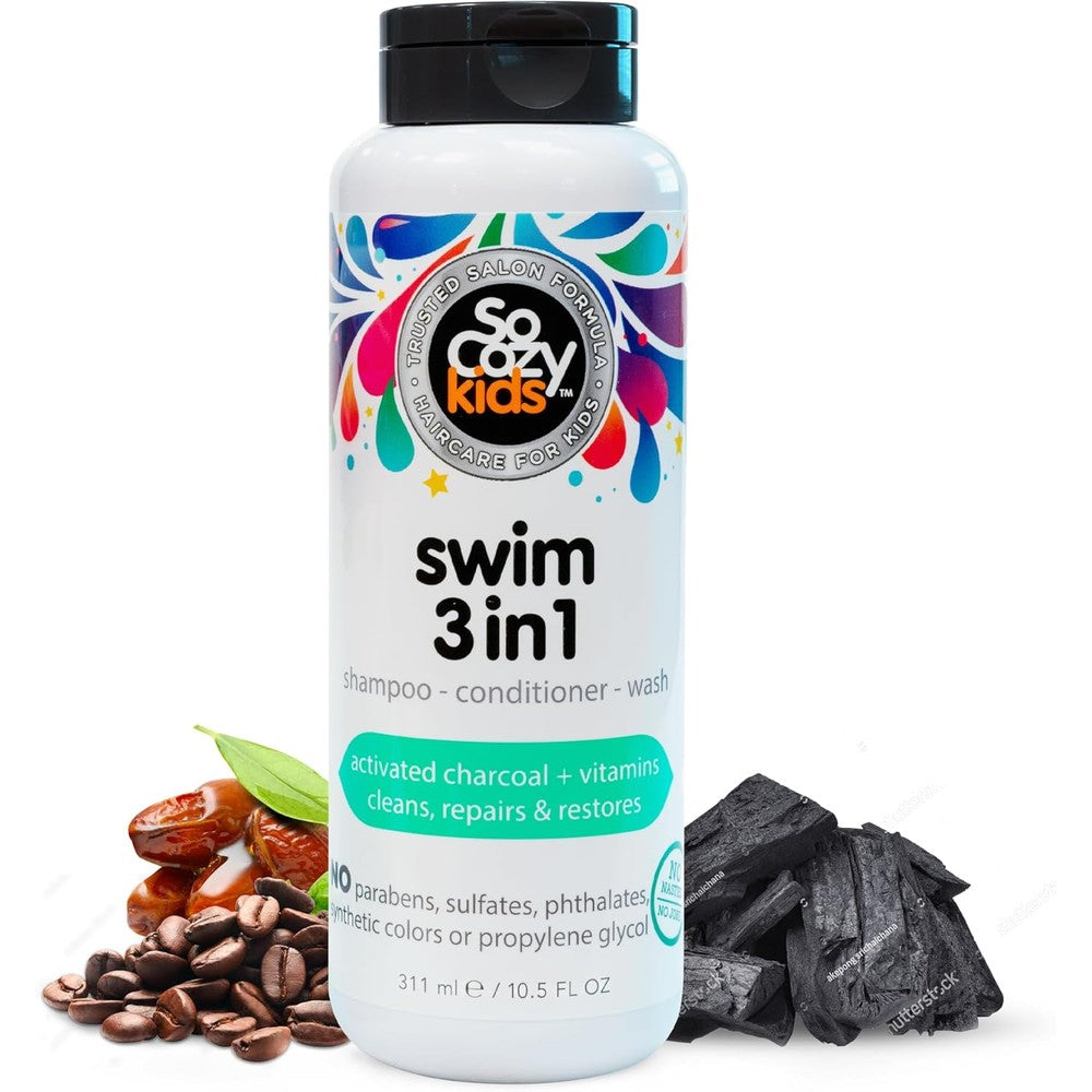 SoCozy Kids Swim 3-in-1 shampoo bottle front view