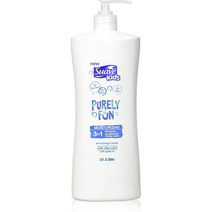 Suave Kids Purely Fun 3 In 1 Shampoo Conditioner And Body Wash For Gentle Cleansing, Paraben Free Formula, 28 Fluid Ounce - Image 1