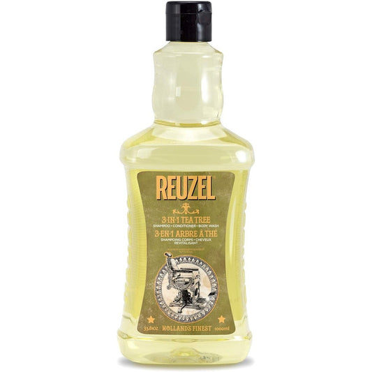 Reuzel 3 In 1 Tea Tree Shampoo front view 1000ml bottle