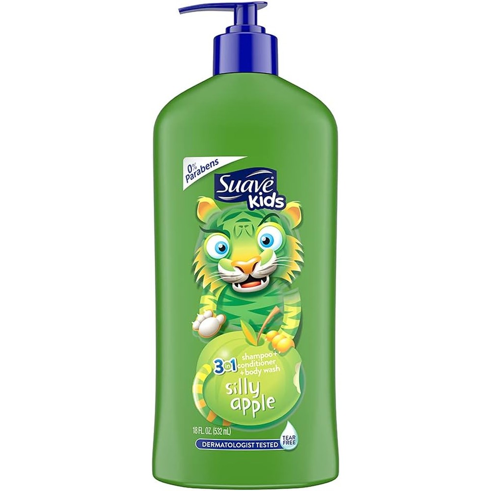 Suave Kids Silly Apple 3-in-1 shampoo conditioner body wash front view