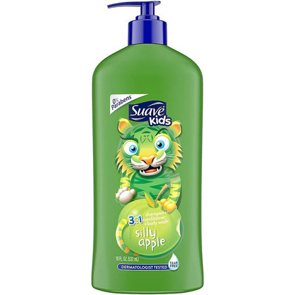 Suave Kids Silly Apple 3-in-1 shampoo conditioner body wash front view