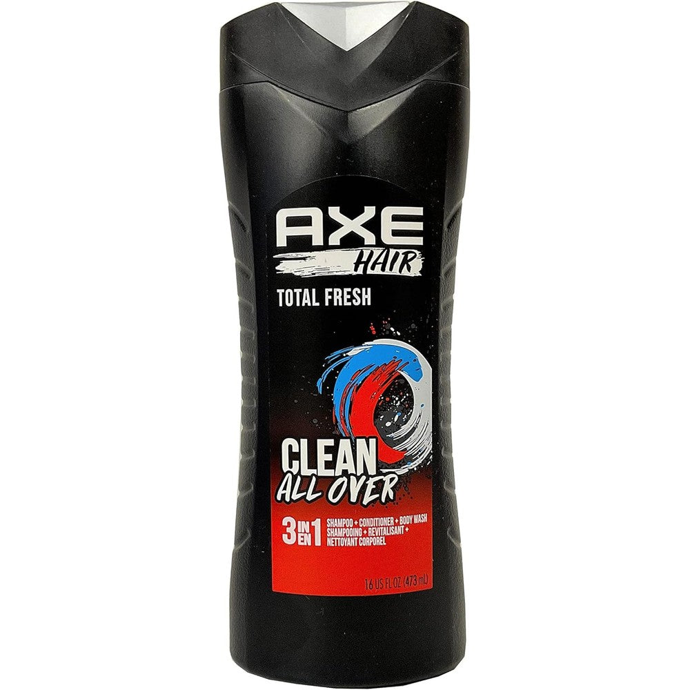 Axe Total Fresh 3 in 1 Shampoo Conditioner and Body Wash front view