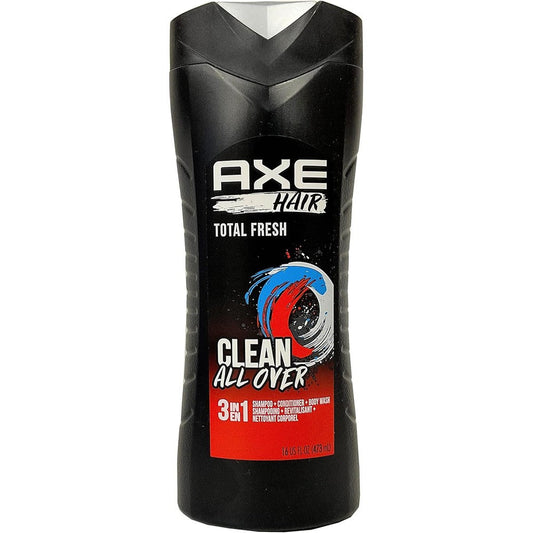 Axe Total Fresh 3 in 1 Shampoo Conditioner and Body Wash front view
