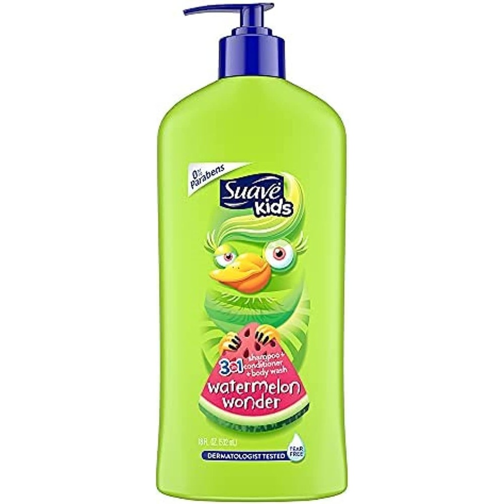 Suave Kids 3-in-1 Watermelon Wonder shampoo bottle front view
